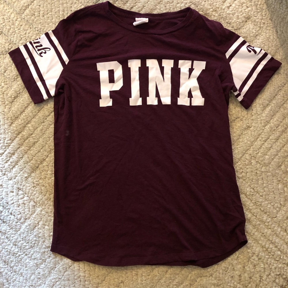 PINK maroon tee